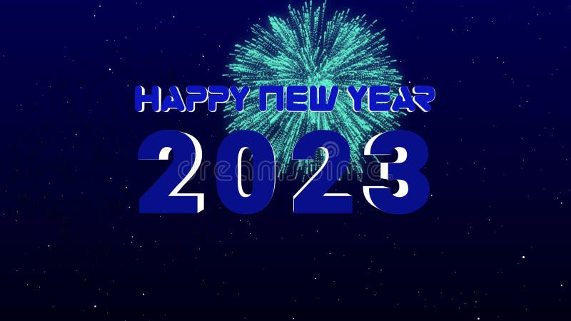 Happy New Year 2023 Beautiful Colourful Fireworks vector illustration