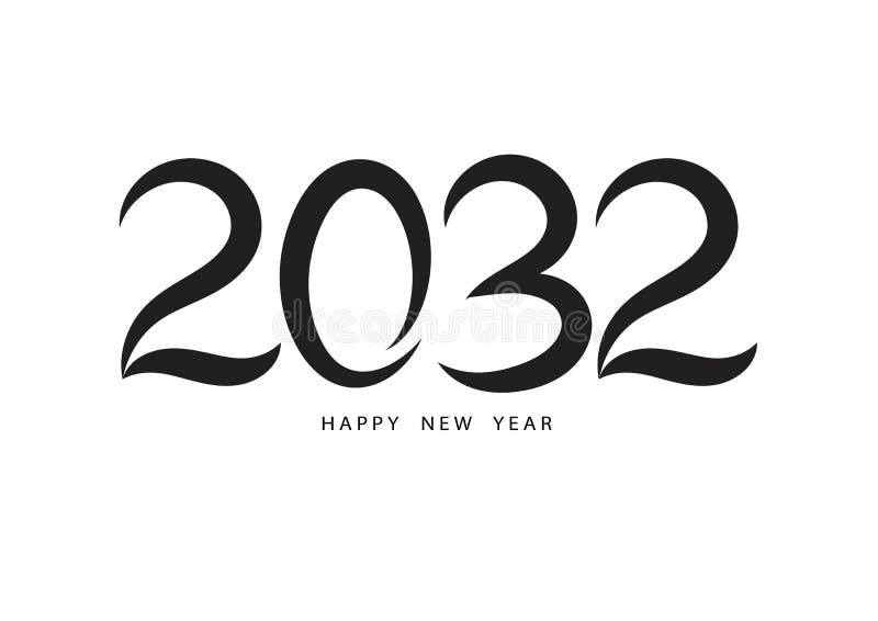 2032 Happy New Year Logo Design, New Year 2032 Modern Design Isolated on  White Background Stock Vector - Illustration of happy, elegant: 210808160