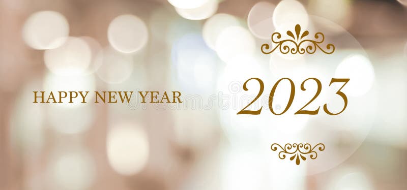 Happy New Year 2023 on Blur Abstract Bokeh Background, New Year ...