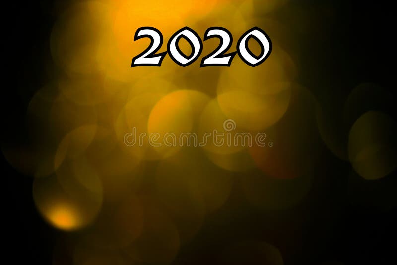 Happy new year 2020 card with bouquet. Happy, new, year, 2020, card, celebrate, two, zero, black, bouquet, yellow, red, golden, silvered, elegant, indoors stock photo