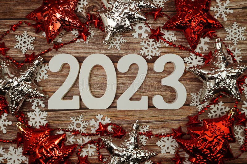 2023 Happy New Year With Christmas Lantern Decorative With Space Copy ...