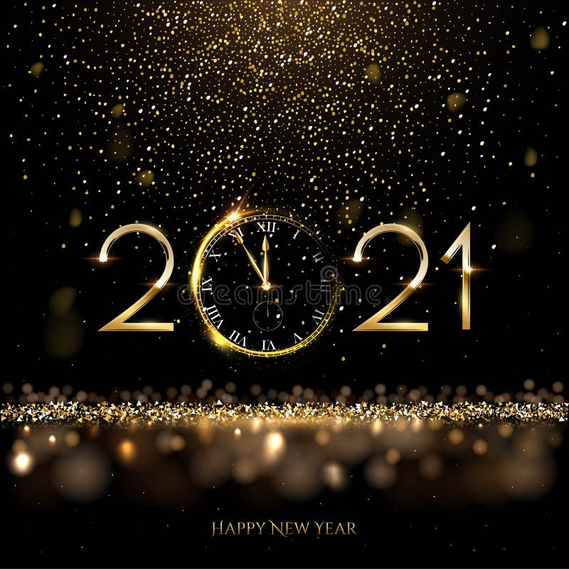 Happy New Year 2020 Photography Backdrop 7x5ft Carnival Party Background Abstract Clock Colorful Confetti Golden Holiday Light Rays Festive New Years Eve Greet Photo Prop Studio Video