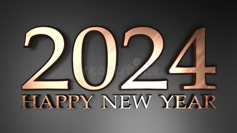 Happy New year 2024 stock illustration. Illustration of 2028 - 135301083