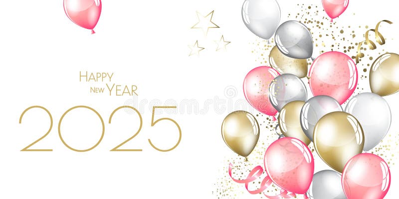 Happy new year 2025 design vector illustration