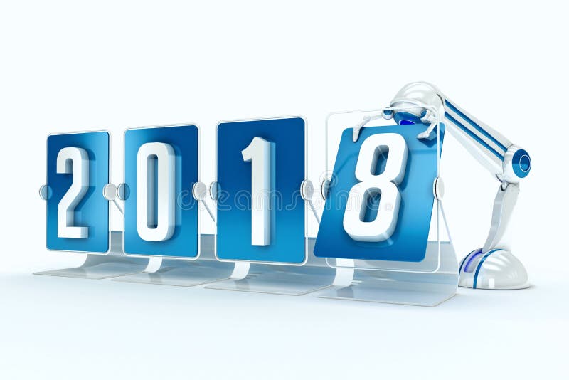 Happy new year 2018 stock illustration. Illustration of annual - 53480299