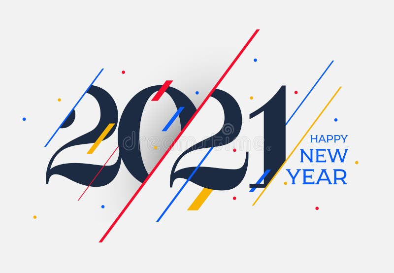 2021 Happy New Year design template. Logo Design for calendar, poster, banner, greeting cards or print. Brochure template vector