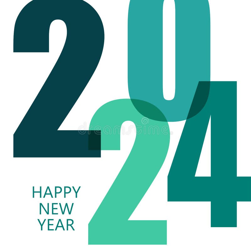 Happy New Year 2024 Design Template. Modern Design for Calendar