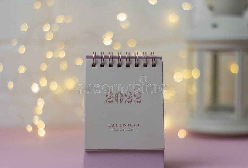 Happy New Year 2022.Desktop Flip Calendar for the New Year 2022