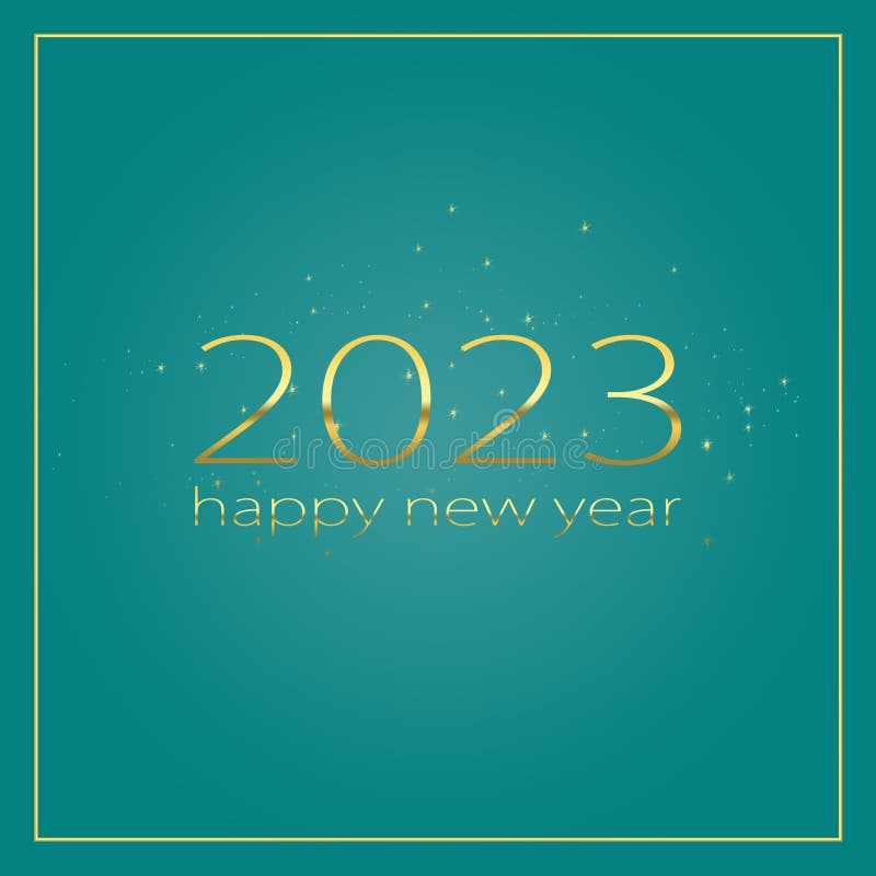 2023 Happy New Year Elegant Graphic Design Stock Illustration - Illustration of cheerful, event