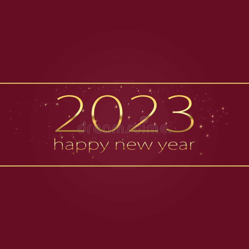 2023 Happy New Year Elegant Graphic Design Stock Illustration - Illustration of cheerful, event