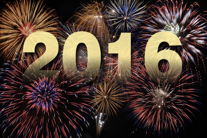 Happy new year 2016 with firework stock photos Happy new year 2016 with firework stock photos