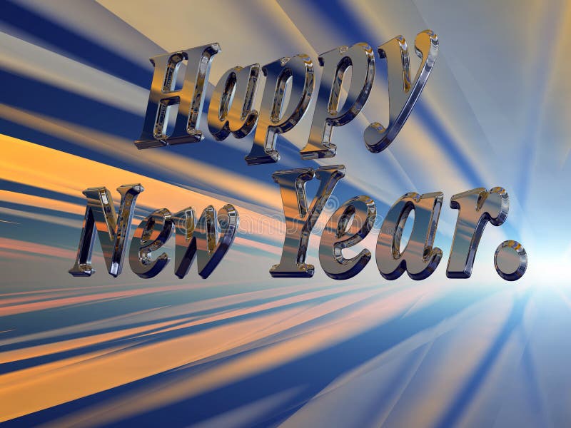 Happy new year with fireworks. royalty free illustration