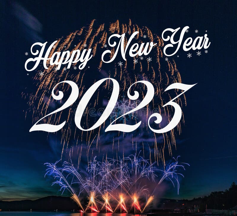 Happy New Year 2023 with Fireworks Background Stock Image - Image of happy,  celebration: 203010549