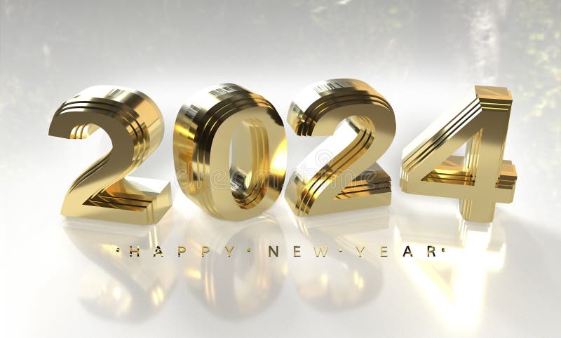 Happy 2024 New Year Vector Design Stock Vector (Royalty Free