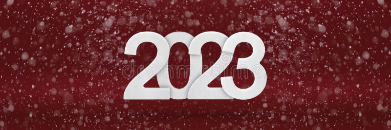 Happy New Year 2023 Greeting Template. Festive 3D Banner With White Numbers  2023 On A Red Background Stock Illustration - Illustration Of Calendar,  Banner: 246685358