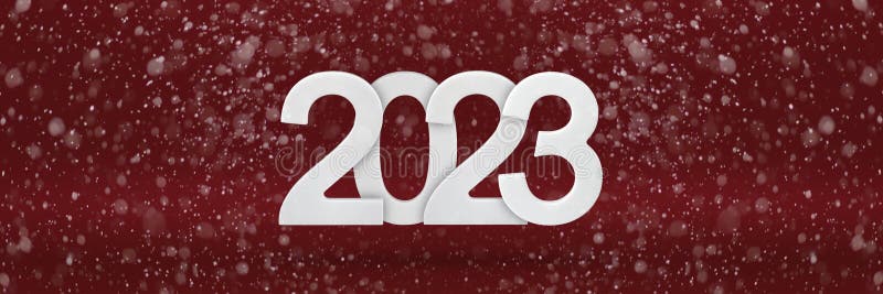 Happy New Year 2023 Greeting Template. Festive 3d Banner with White Numbers  2023 on a Red Background Stock Illustration - Illustration of calendar,  banner: 246685358