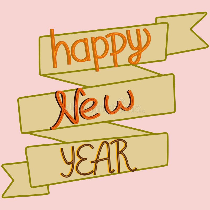 Happy New Year hand lettering royalty free illustration Happy New Year hand lettering royalty free illustration
