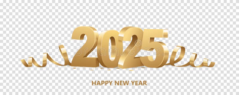 Happy New Year 2025 stock illustration