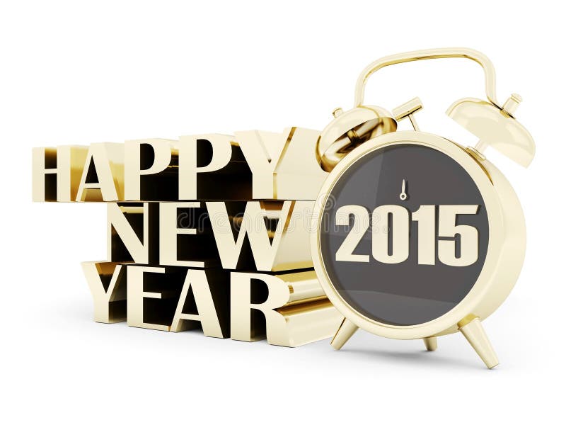 Happy new year 2015 Illustrations 3d