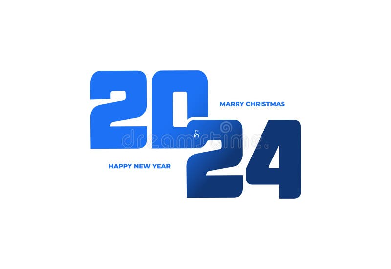 2024 Happy New Year Logo Design, New Year 2024. Design Typography Logo