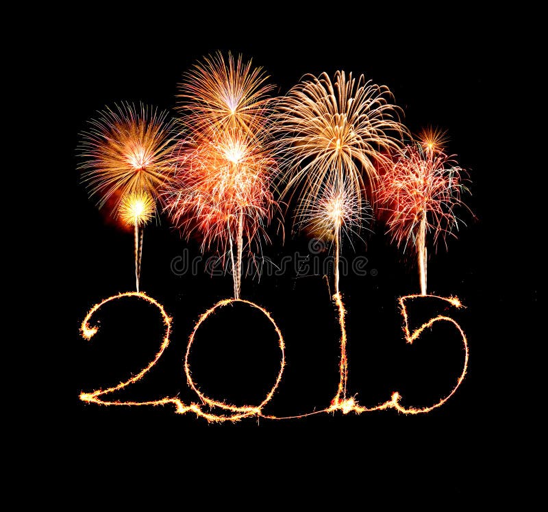 Happy New Year 2015 Made A Sparkler Stock Photo Image Of Holiday