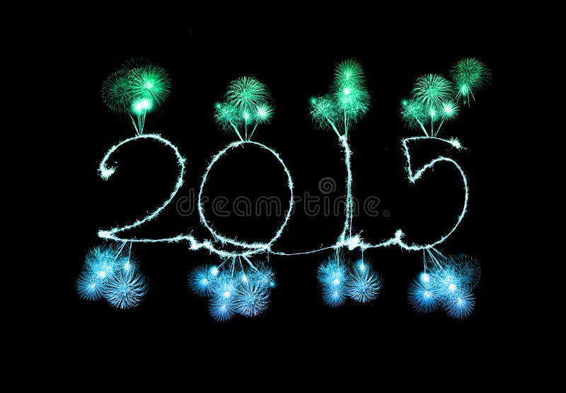 Happy New Year 2015 Made A Sparkler Stock Photo Image Of Abstract