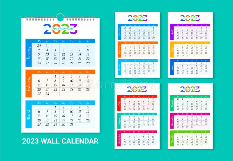 One Page Year Calendar 2023 Stock Illustrations 304 One Page Year Calendar 2023 Stock