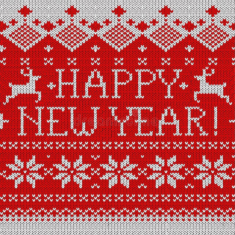 Card of New Year 2014 with Knitted Texture Stock Vector - Illustration ...