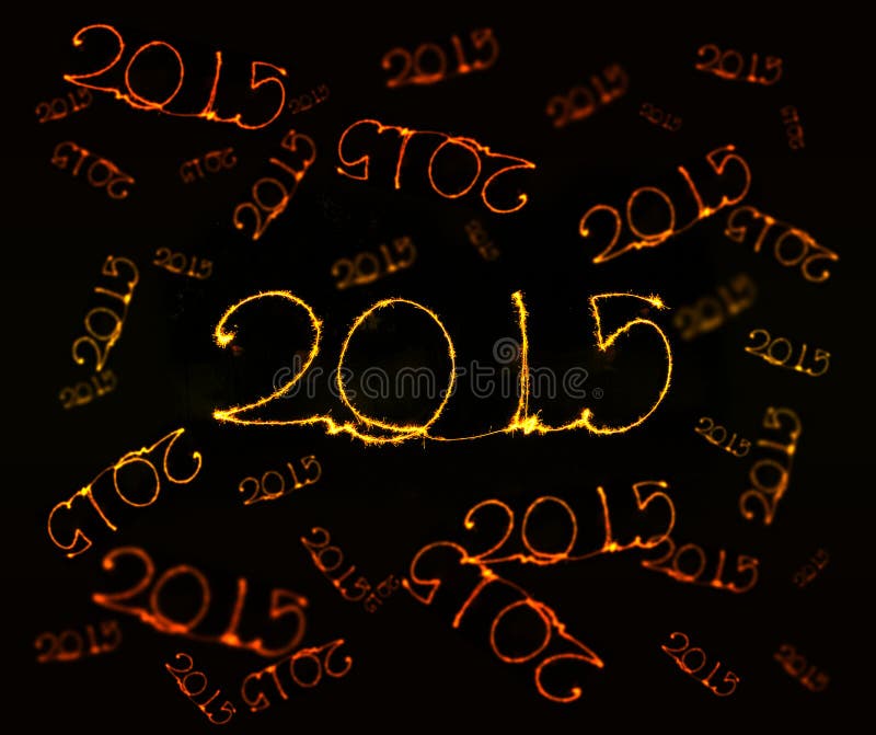 Happy New Year 2015 Sparkler Stock Photo Image Of Festive Happy