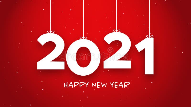 Happy New Year 2021 String Red Background Stock Photo - Image of design,  graphic: 197583096