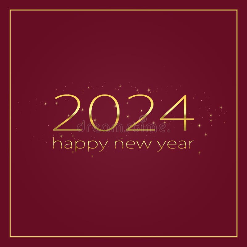 2024 Happy New Year Stylish Graphic Design Stock Illustration ...