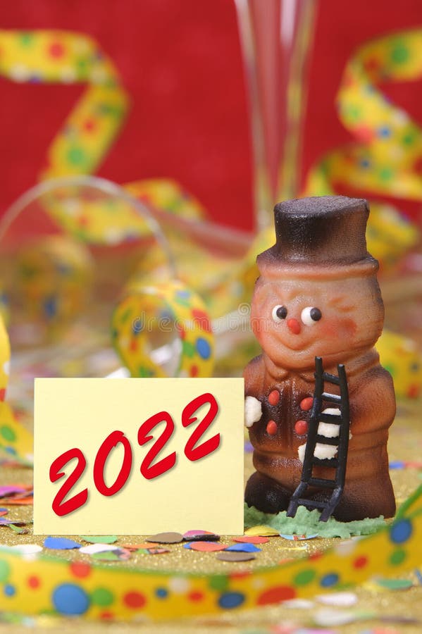 Happy new year 2022 with talisman royalty free stock image