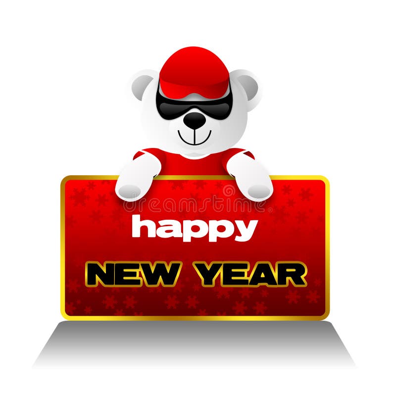 Happy New Year, Teddy Bear, Holidays