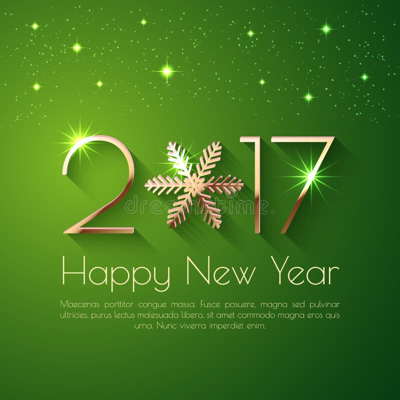 Happy New Year 2017 Text Design Stock Vector Illustration of