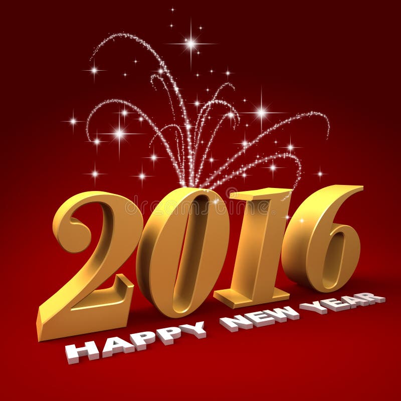 Happy new year 2016 stock illustration. Illustration of shine - 63763665