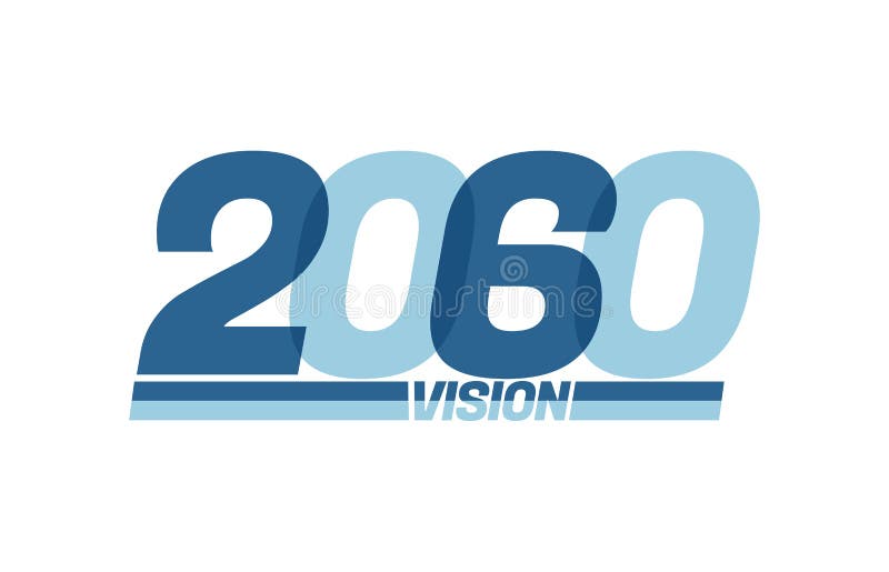 Happy new year 2060. Typography logo 2060 vision, 2060 New Year banner vector illustration