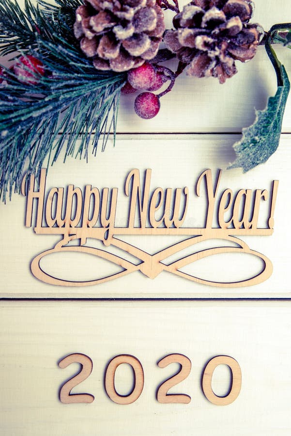 Happy new year 2020. On white shiny background royalty free stock image
