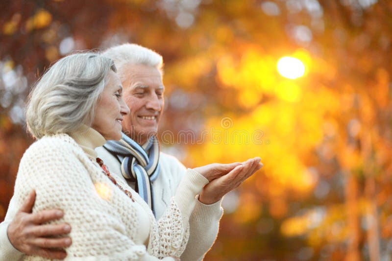 Happy old couple