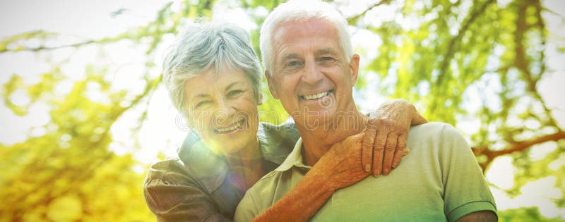 Happy old couple smiling stock photos Happy old couple smiling stock photos