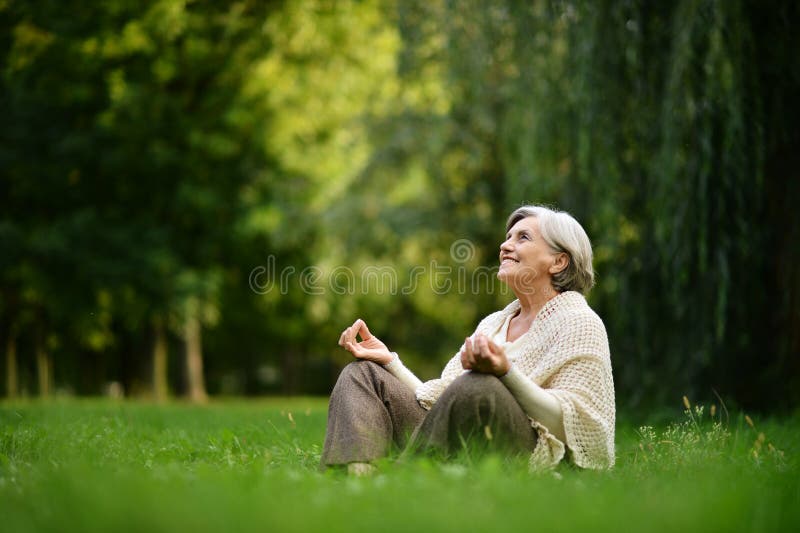 Happy old woman stock image Happy old woman stock image