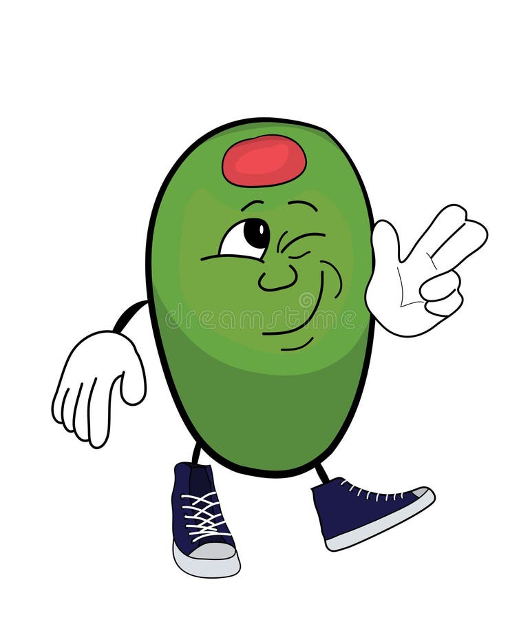 Happy Olive Cartoon Character Stock Illustration Image 42885044