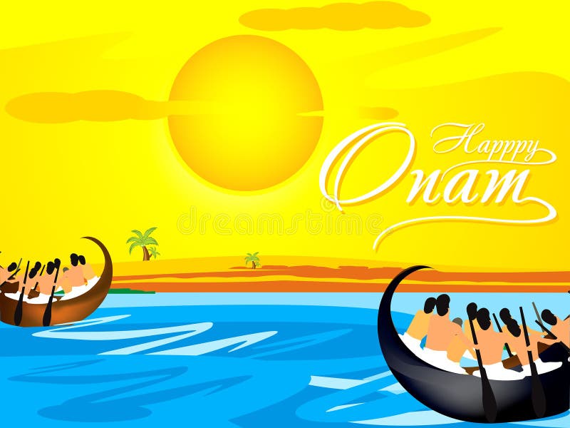 Happy Onam Background stock vector. Illustration of asia - 43636044