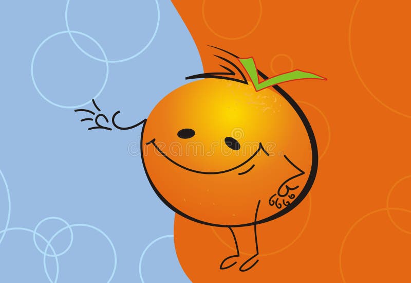 Happy orange man stock illustration