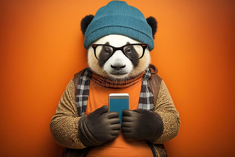 Blue Hair Happy Panda Phone Case - wide 11