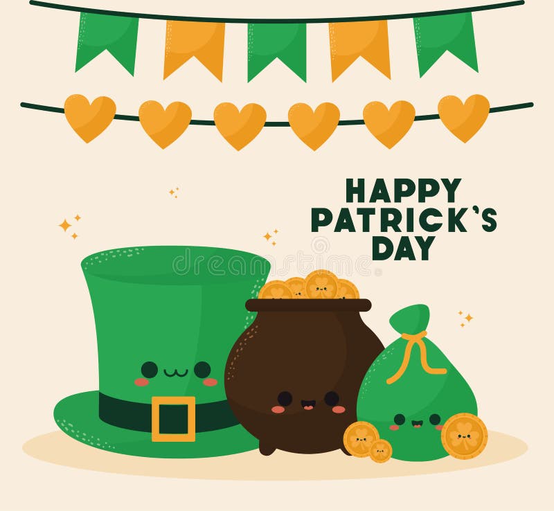 Happy Patrick Day Design vektor abbildung