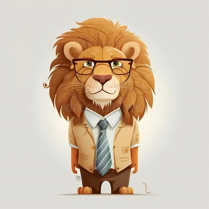 Happy Penguin Businessman Frame In Office. Generative AI royalty free illustration