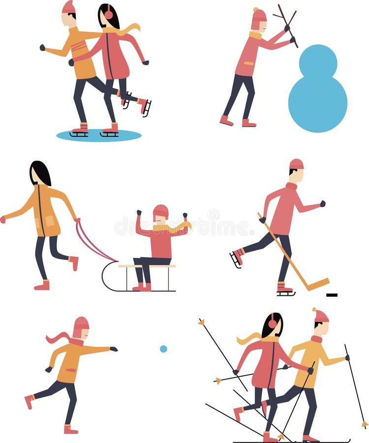 Rodiny a páry jsou dělat sportovní takový jako lyžování, bruslení, sentimentální.