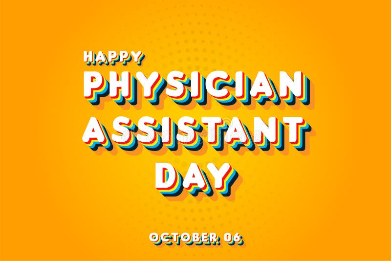 Happy Physician Assistant Day, October 06. Calendar of October Retro