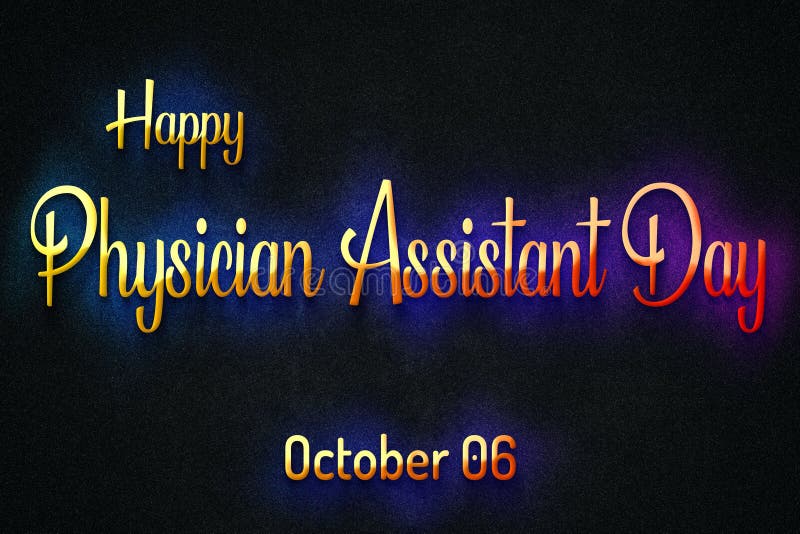 Happy Physician Assistant Day, October 06, Empty Space for Text, Copy