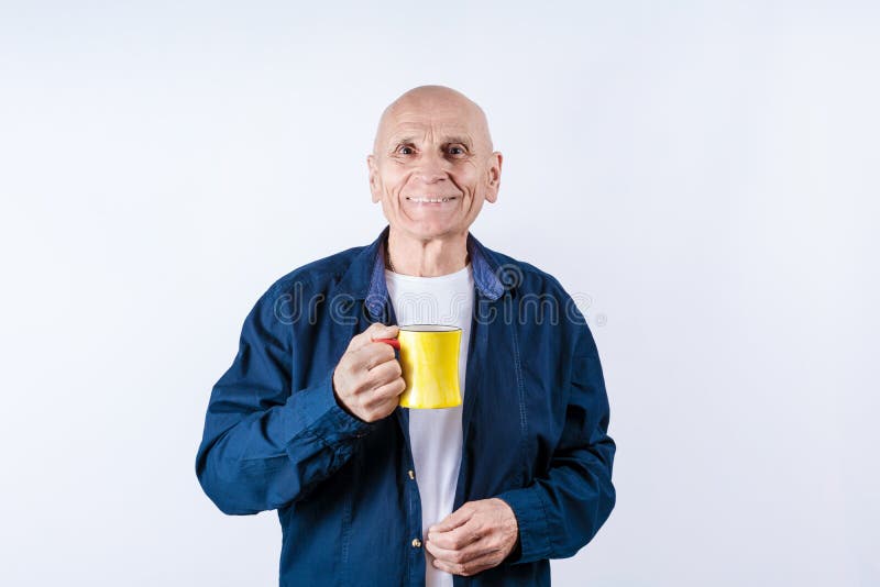 117 Bald Man Holding Cup Tea Photos Free Royalty Free Stock Photos From Dreamstime